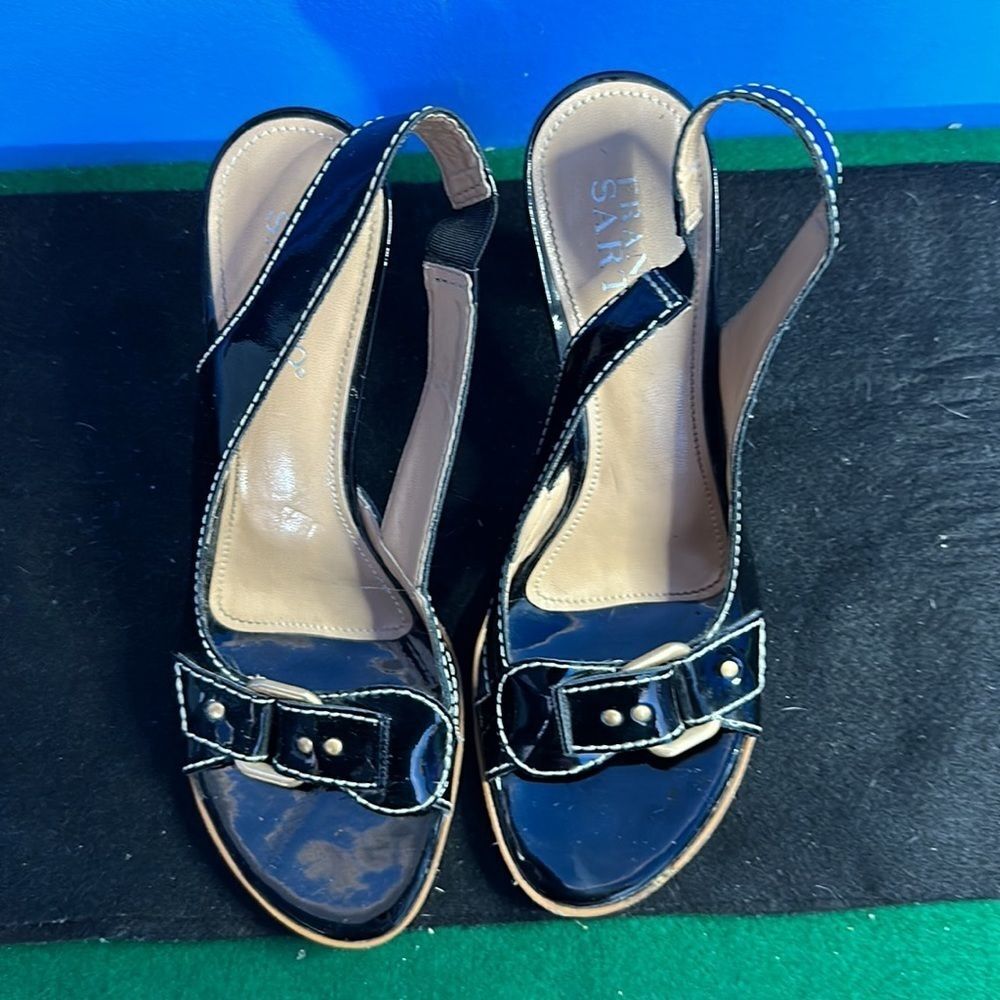 Franco Sarto Slingback Peep Toe Heels Women’s Size 8M Dress Shoes